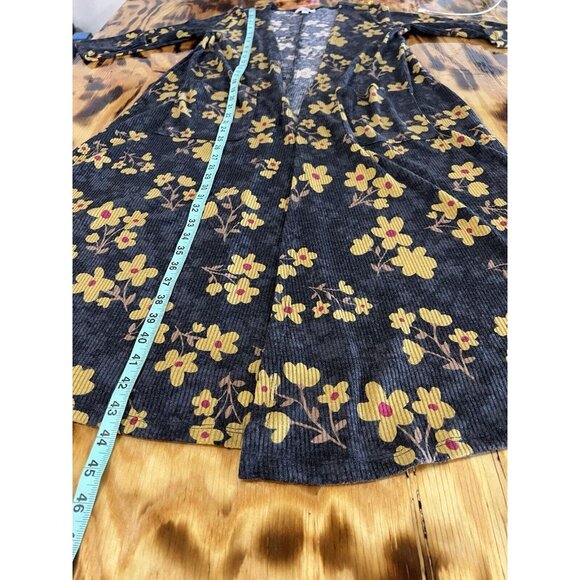 Lularoe Women Size S Cardigan Floral Duster Ribbed Fabric Cottagecore Loungewear - Picture 4 of 11